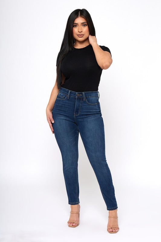 Curvy Stretch Skinny Jean - Medium Denim – JAXX Boutique